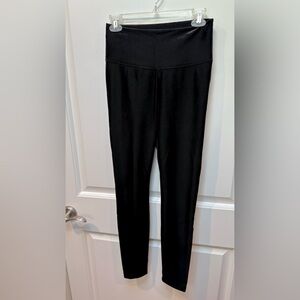 Black Corduroy Leggings with Sheen